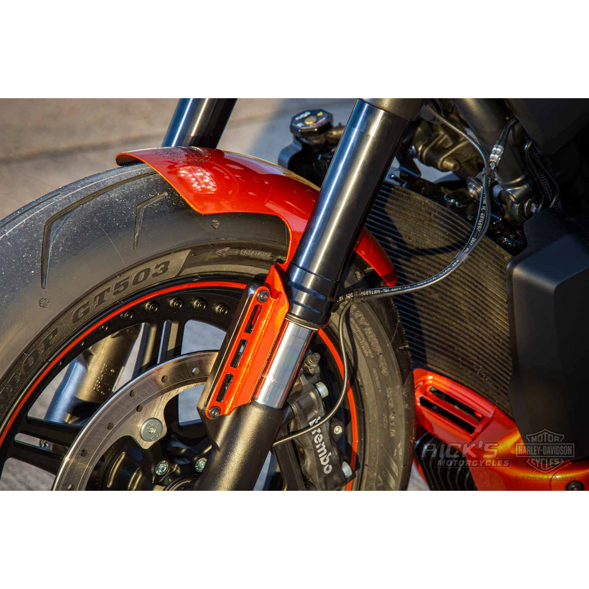 Rick's 17" Steel Front Fender - Sportster S 21-up