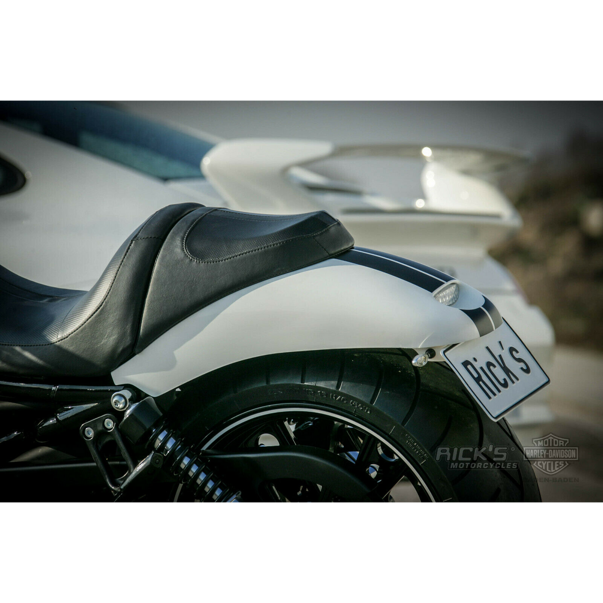 Rick's GRP Rear Fender with LED Taillight - V-Rod 02-17
