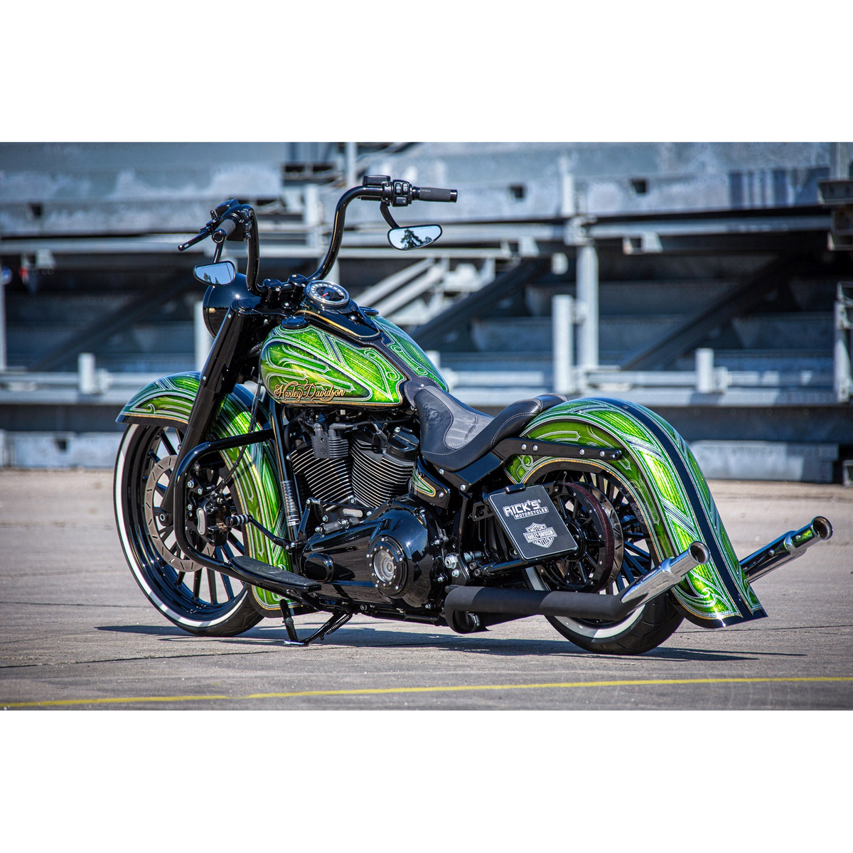 Rick's V-Team T56S Stainless Small Center Ape Hanger 14"