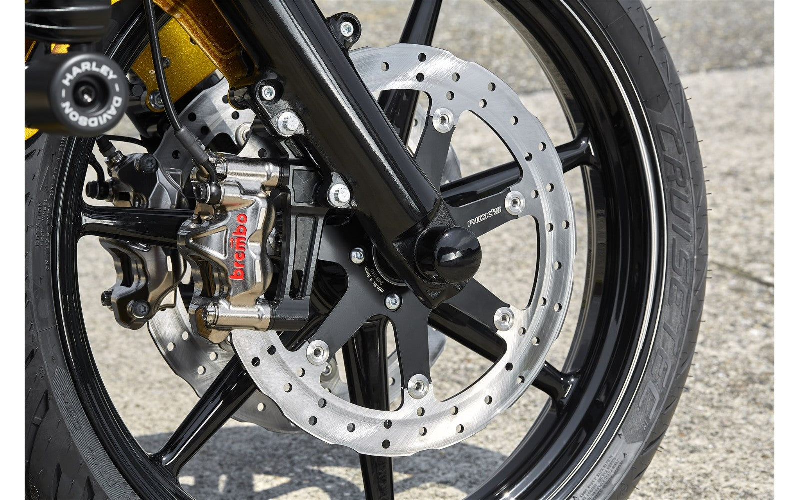 Rick's Clubstyle Radialbremssattel-Adapterset für die Vorderradbremse 300 mm/292 mm – ab Baujahr 2007