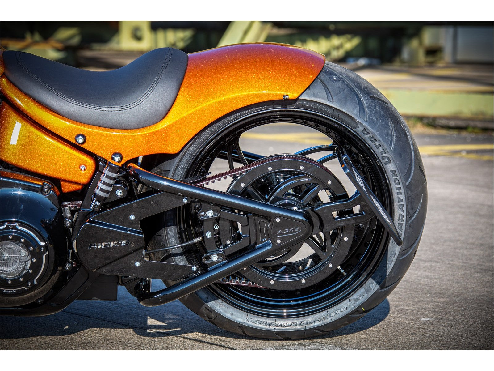 Rick's 300-360 Wide Tire Swingarm - Softail 18-up