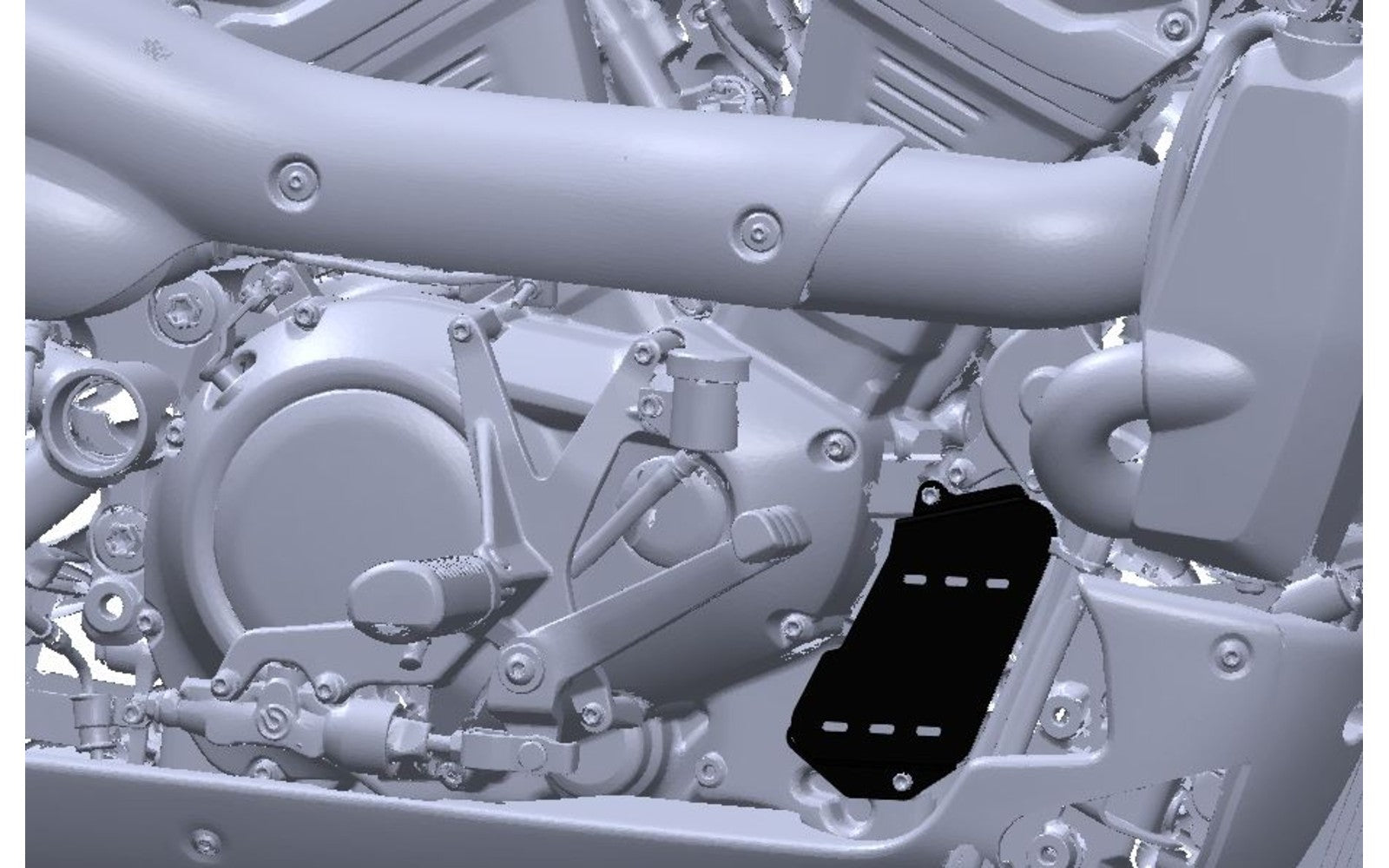 Rick's Ölkühlerabdeckung Schwarz - Sportster S / Nightster