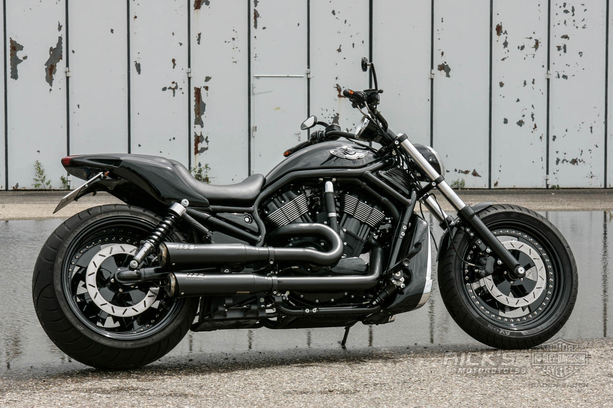 Rick's Bad Fellaz wheels on a custom Harley-Davidson