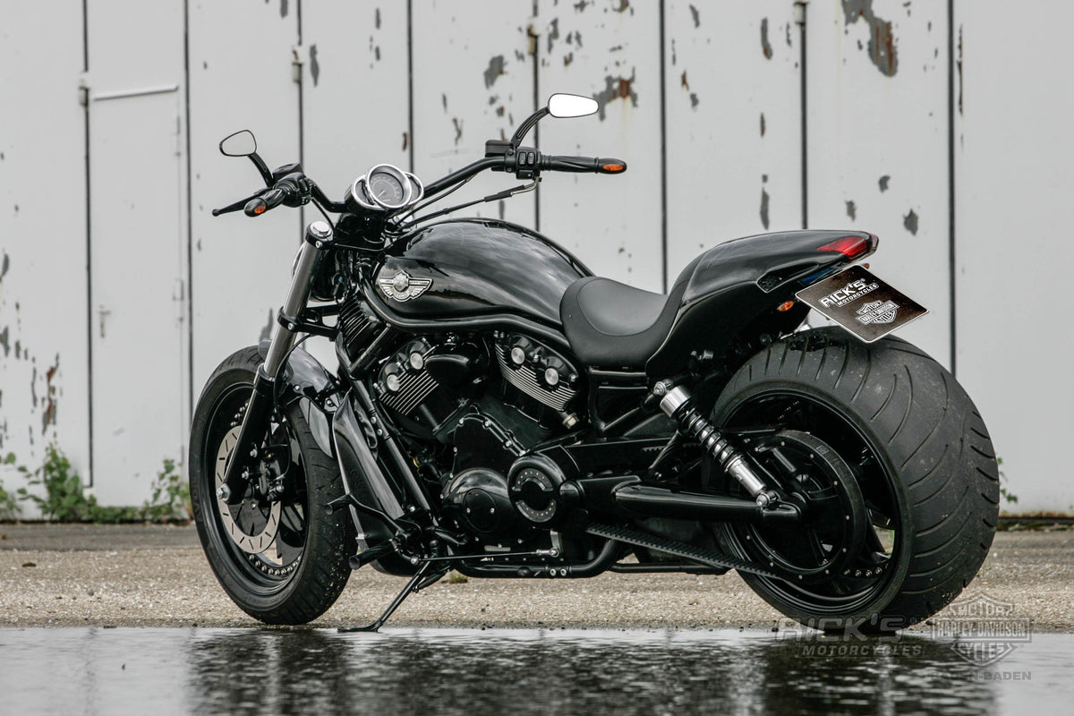 Rick's Bad Fellaz wheels on a custom Harley-Davidson