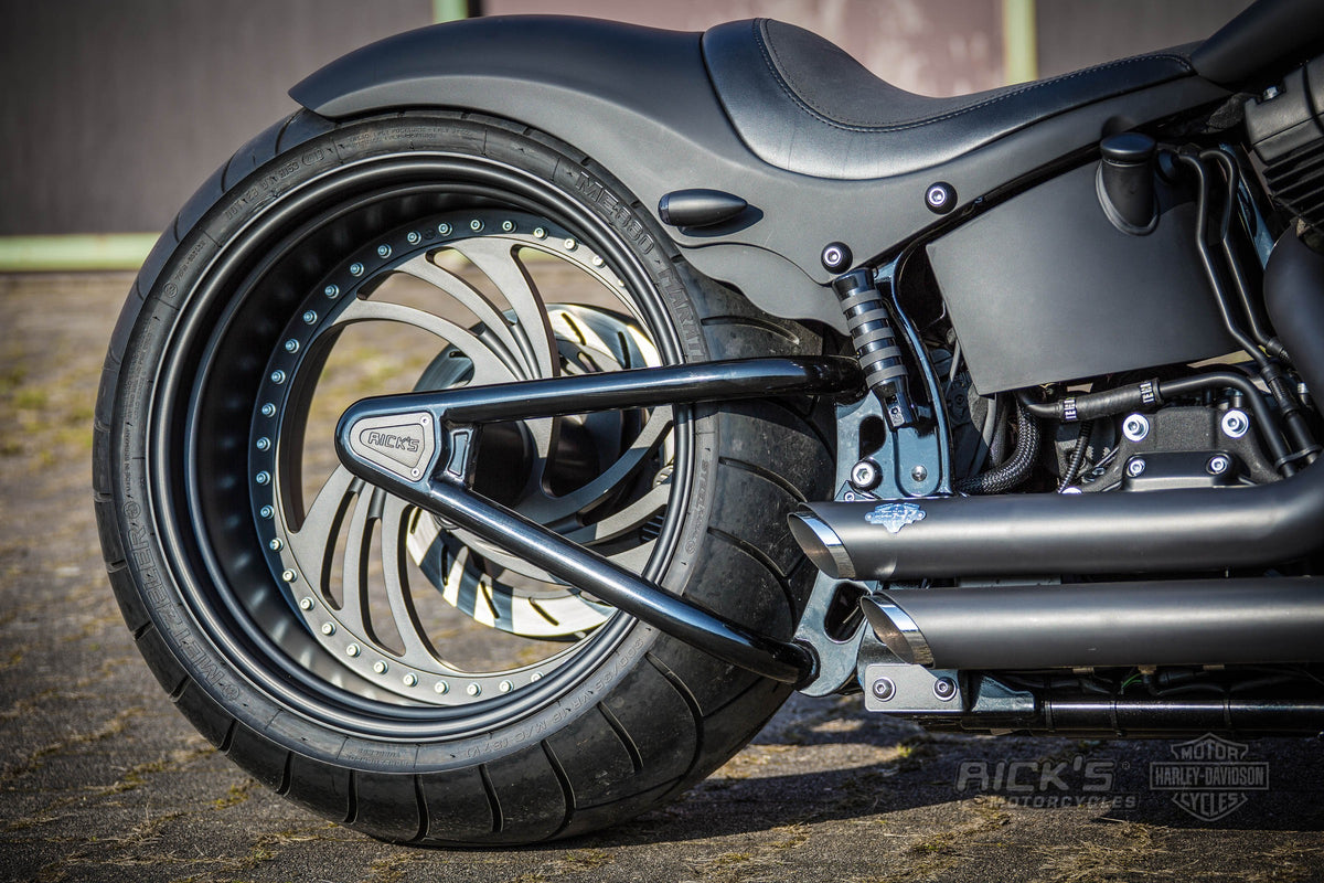 Rick's Hollister wheels on a custom Harley-Davidson