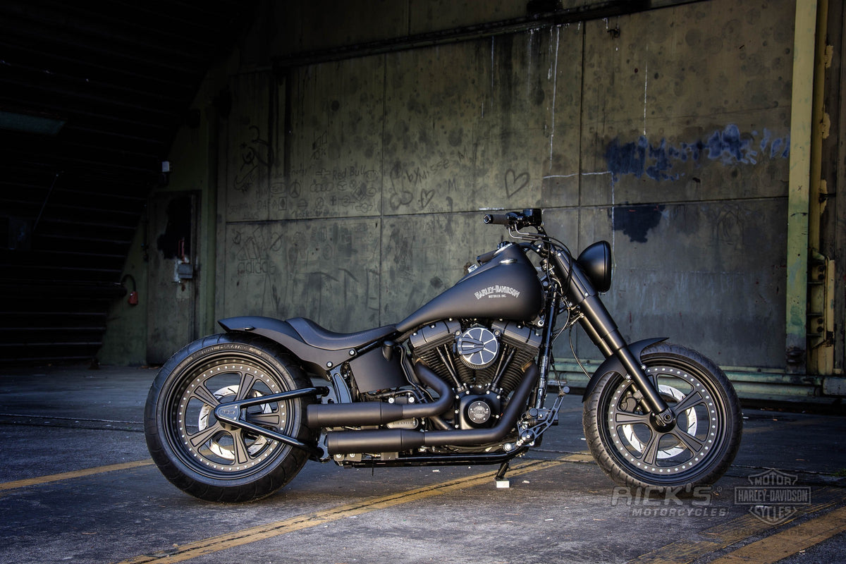 Rick's Hot Rod wheels on a custom Harley-Davidson