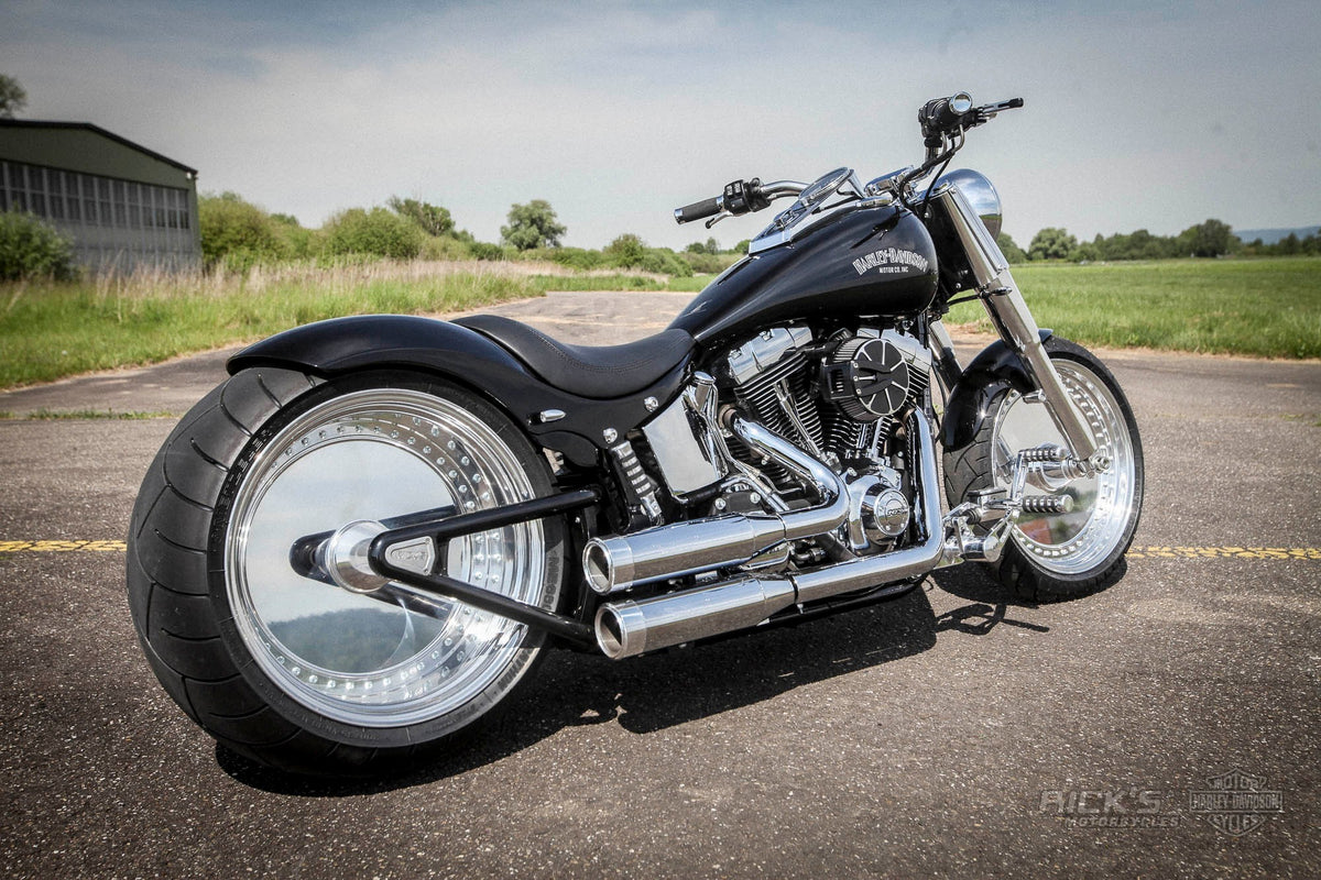 Rick's Disc wheels on a custom Harley-Davidson