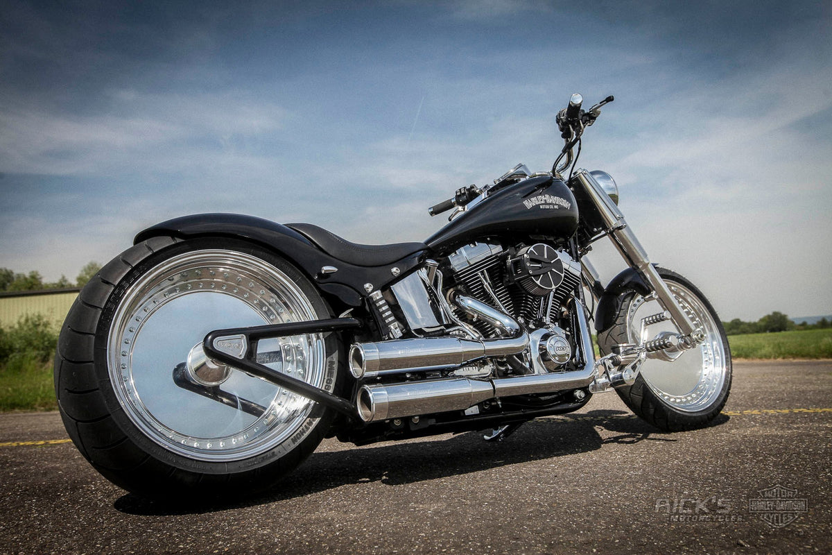 Rick's Disc wheels on a custom Harley-Davidson