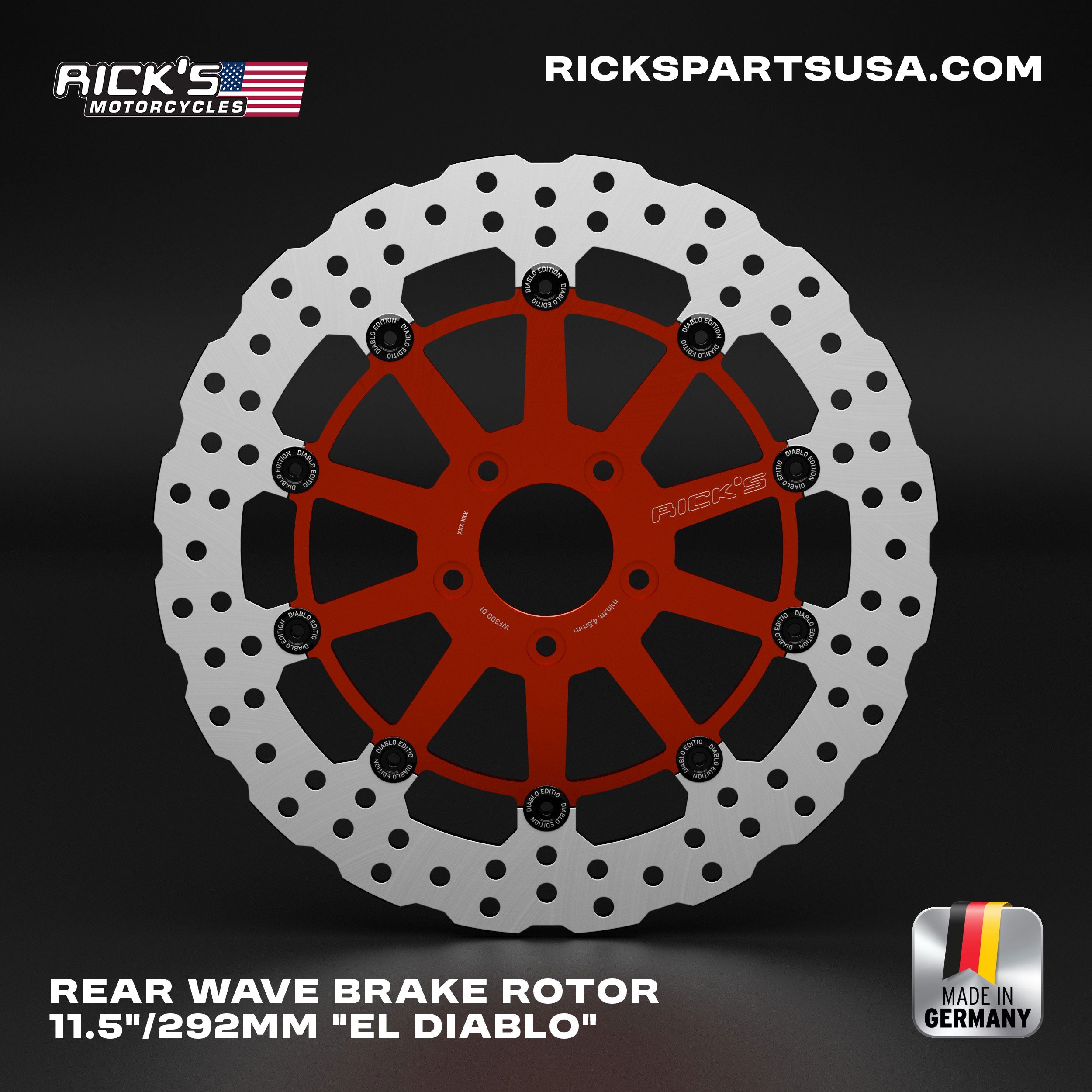 Rick's Rear 11.5"/292mm Wave "El Diablo" Brake Rotor
