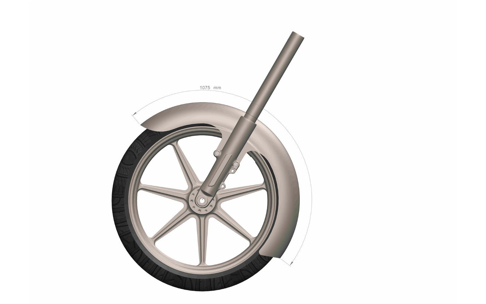 Rick's 21" Front Fender Steel - Touring 07-up