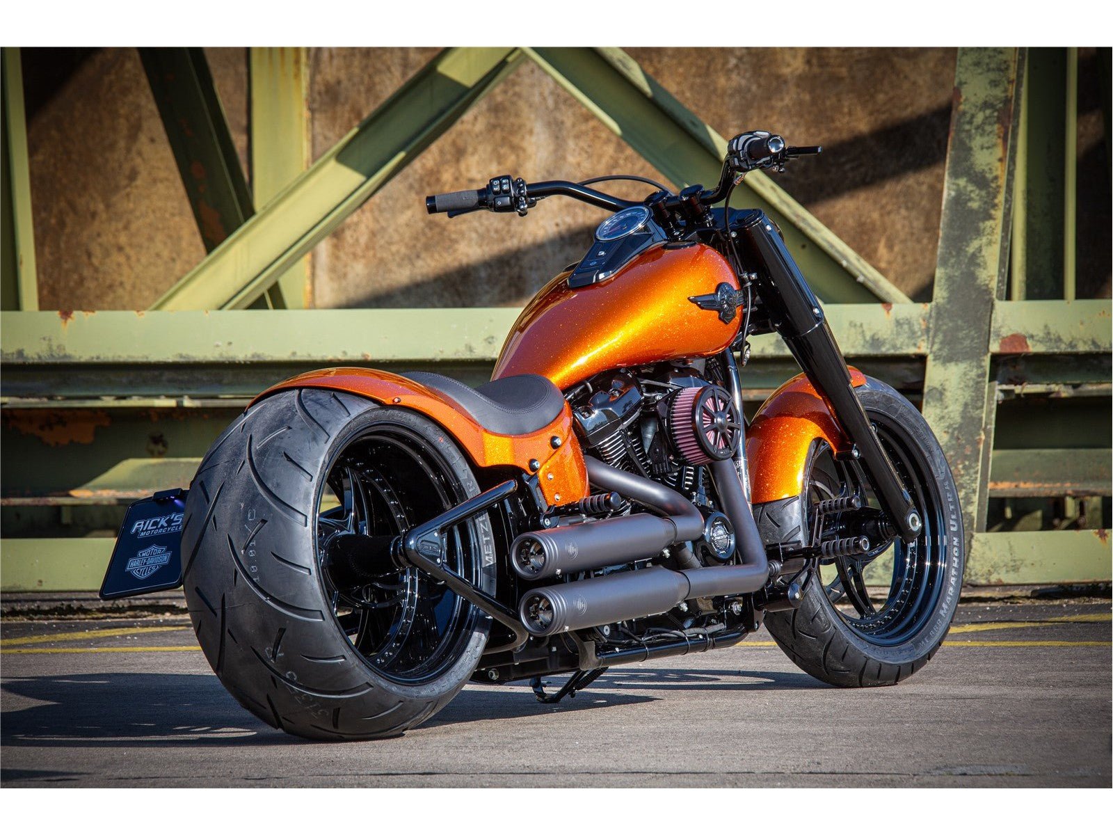Rick's 300-360 Wide Tire Swingarm - Softail 18-up