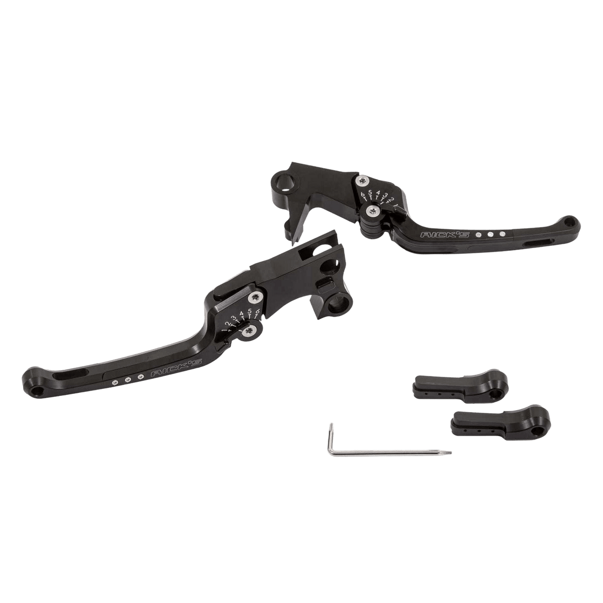 Rick's Adjustable Levers Set "Good Guys" Black - Touring 08-13