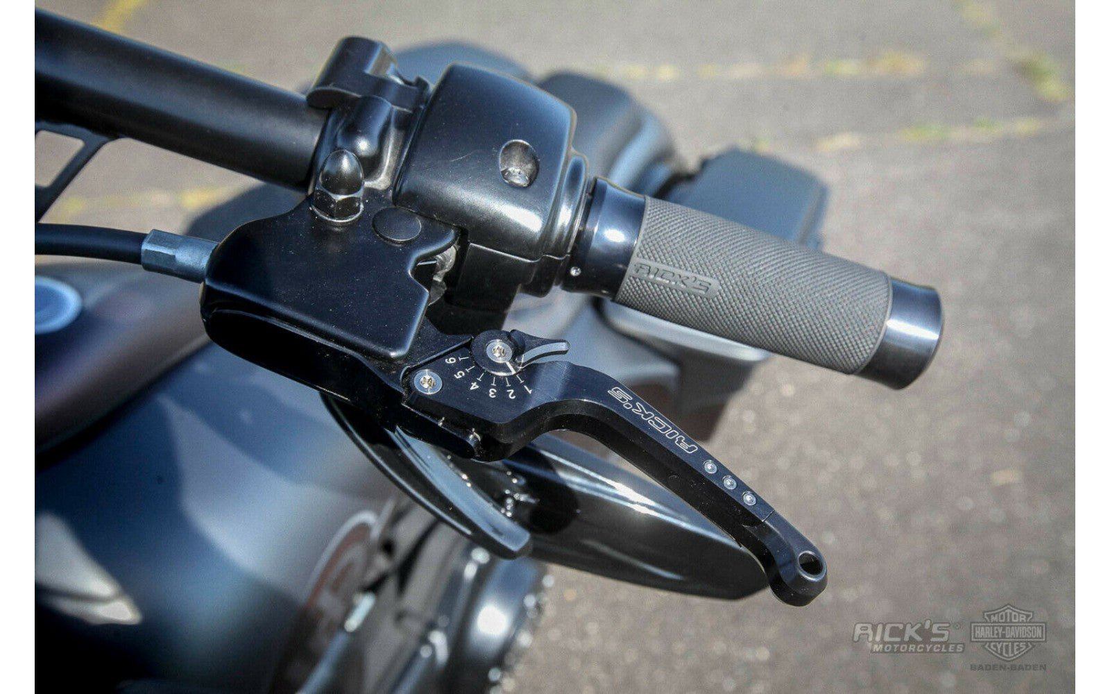 Rick's Adjustable Levers Set "Good Guys" Black - Touring 17 - 20 - Rick's Motorcycles USA - Custom Parts for Harley - Davidson