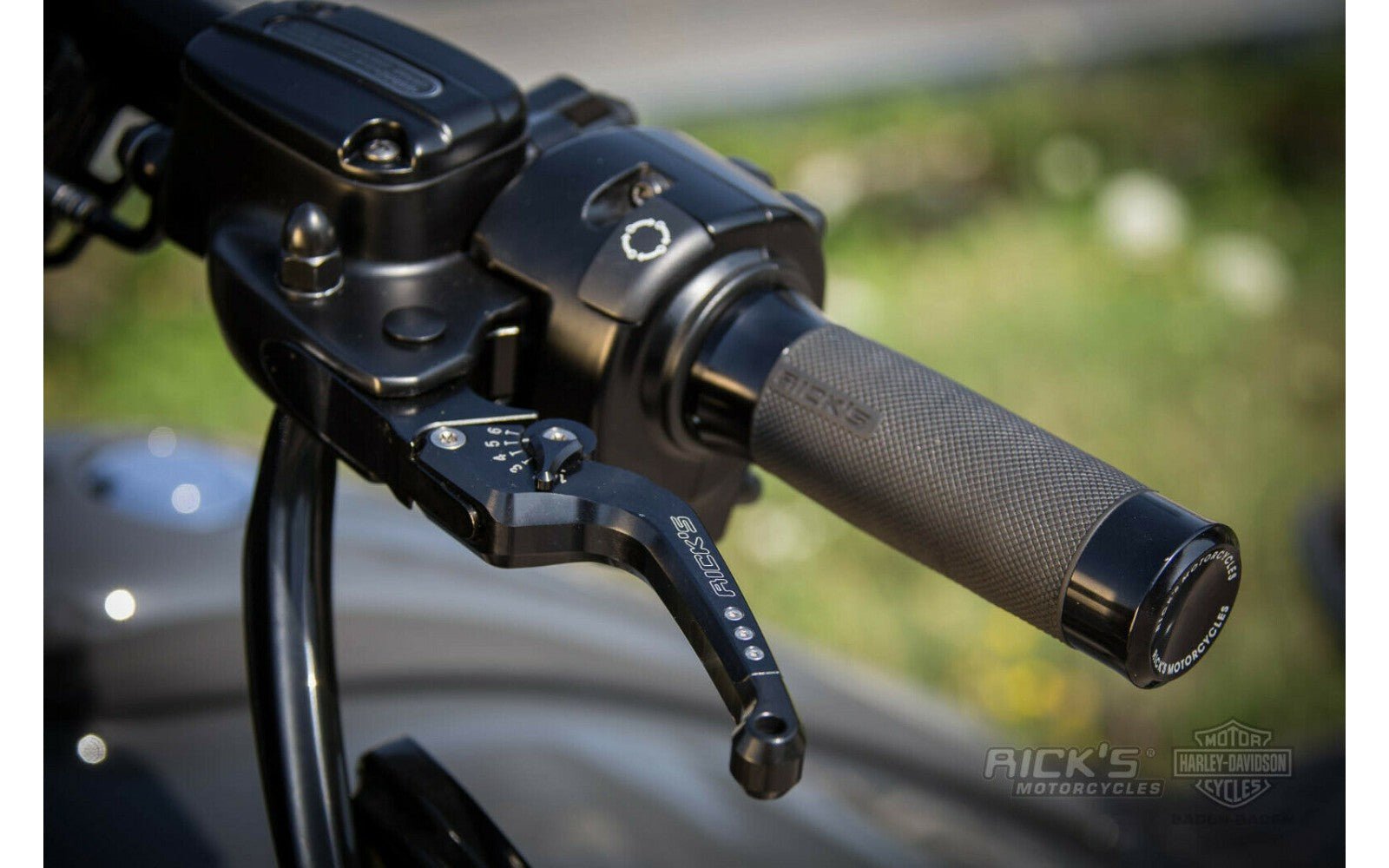 Rick's Adjustable Levers Set "Good Guys" Black - Touring 17 - 20 - Rick's Motorcycles USA - Custom Parts for Harley - Davidson