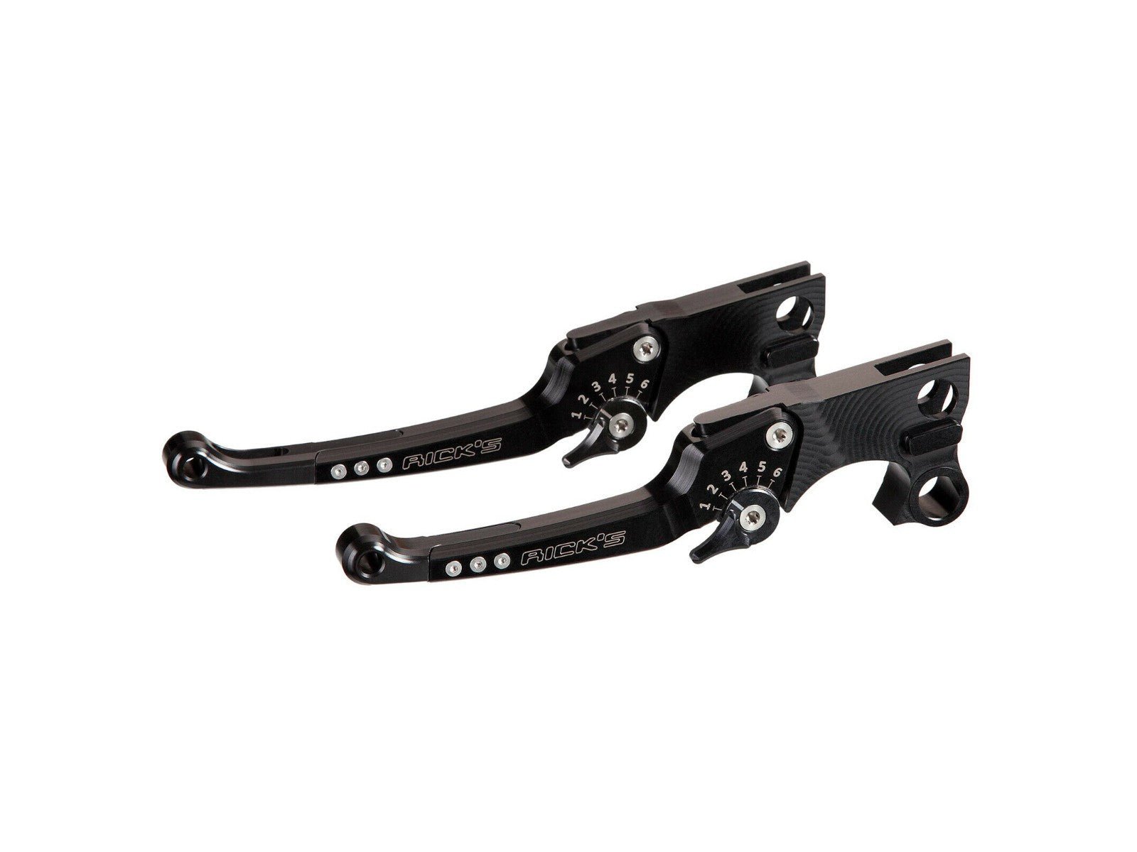 Rick's Adjustable Levers Set "Good Guys" Black - Touring 24 - up - Rick's Motorcycles USA - Custom Parts for Harley - Davidson