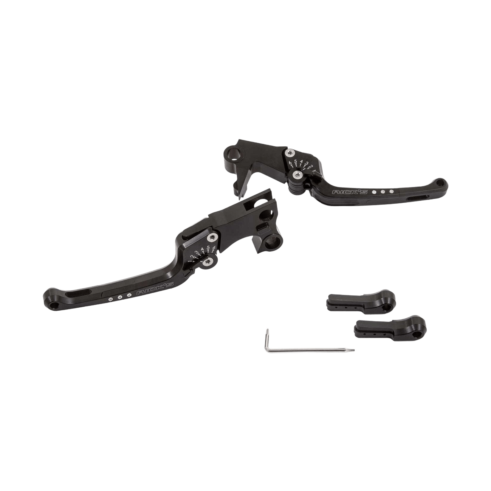 Rick's Adjustable Levers Set "Good Guys" Black - V - Rod 02 - 05 - Rick's Motorcycles USA - Custom Parts for Harley - Davidson