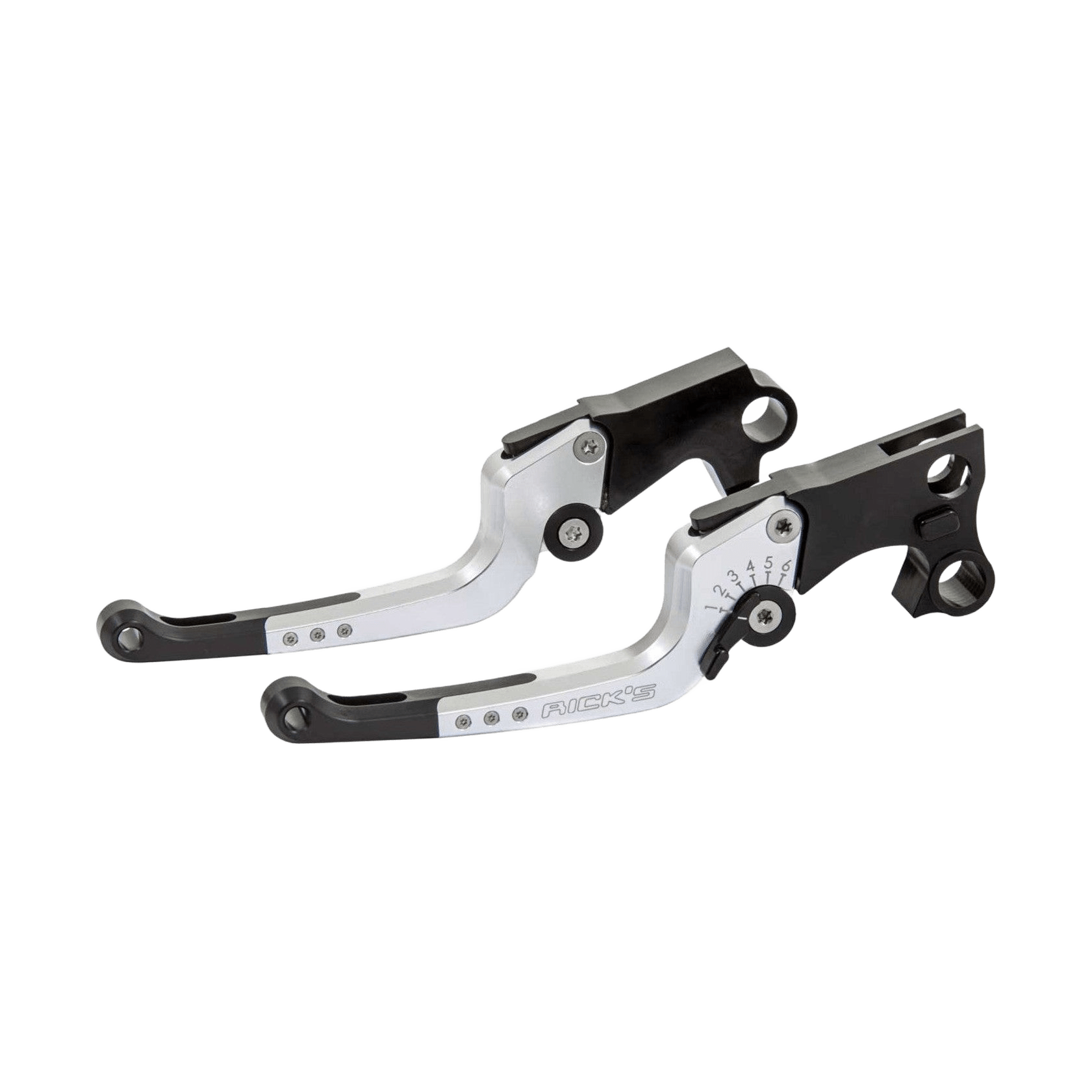 Rick's Adjustable Levers Set "Good Guys" Silver - Touring 21 - 23 - Rick's Motorcycles USA - Custom Parts for Harley - Davidson