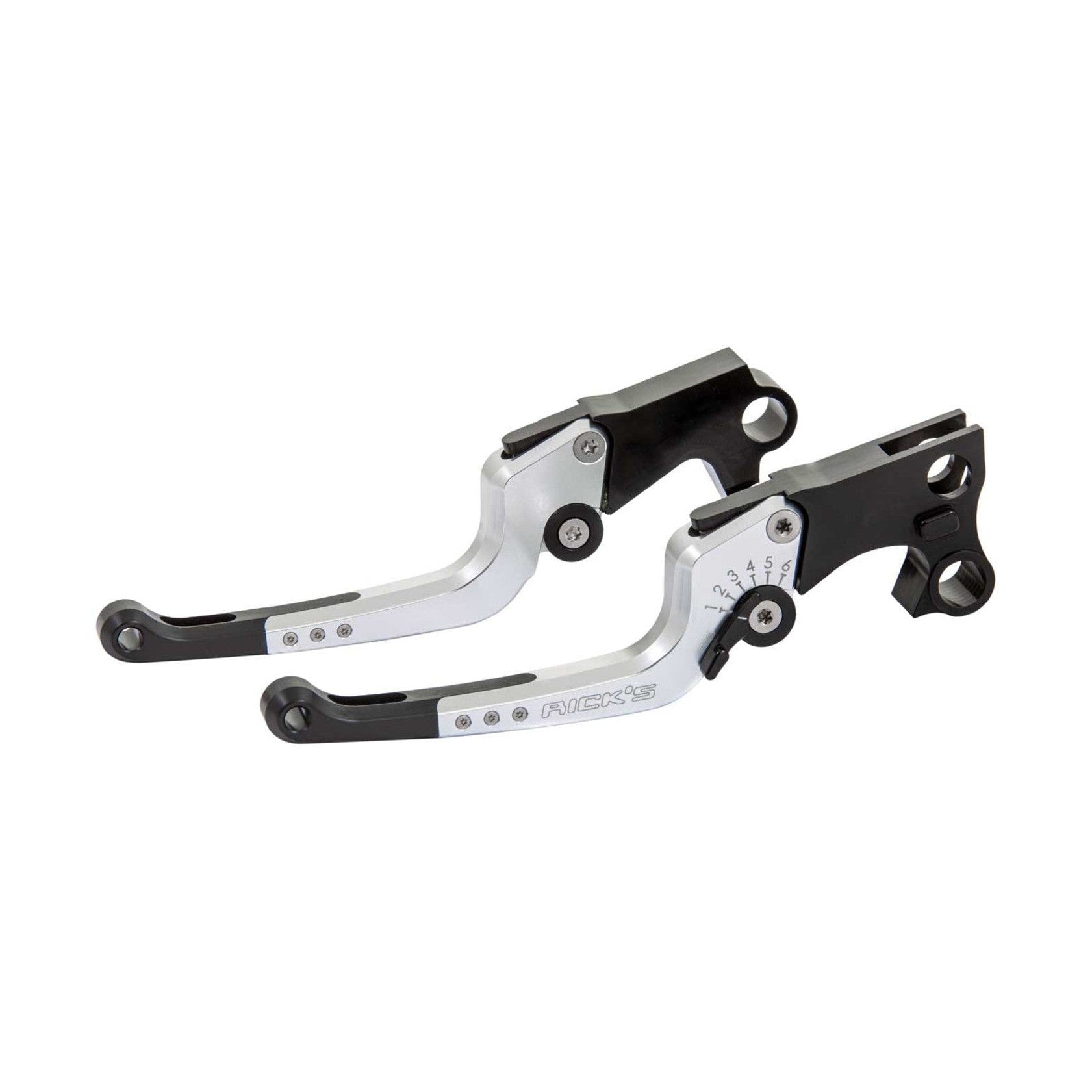 Rick's Adjustable Levers Set "Good Guys" Silver - Touring 24 - up - Rick's Motorcycles USA - Custom Parts for Harley - Davidson