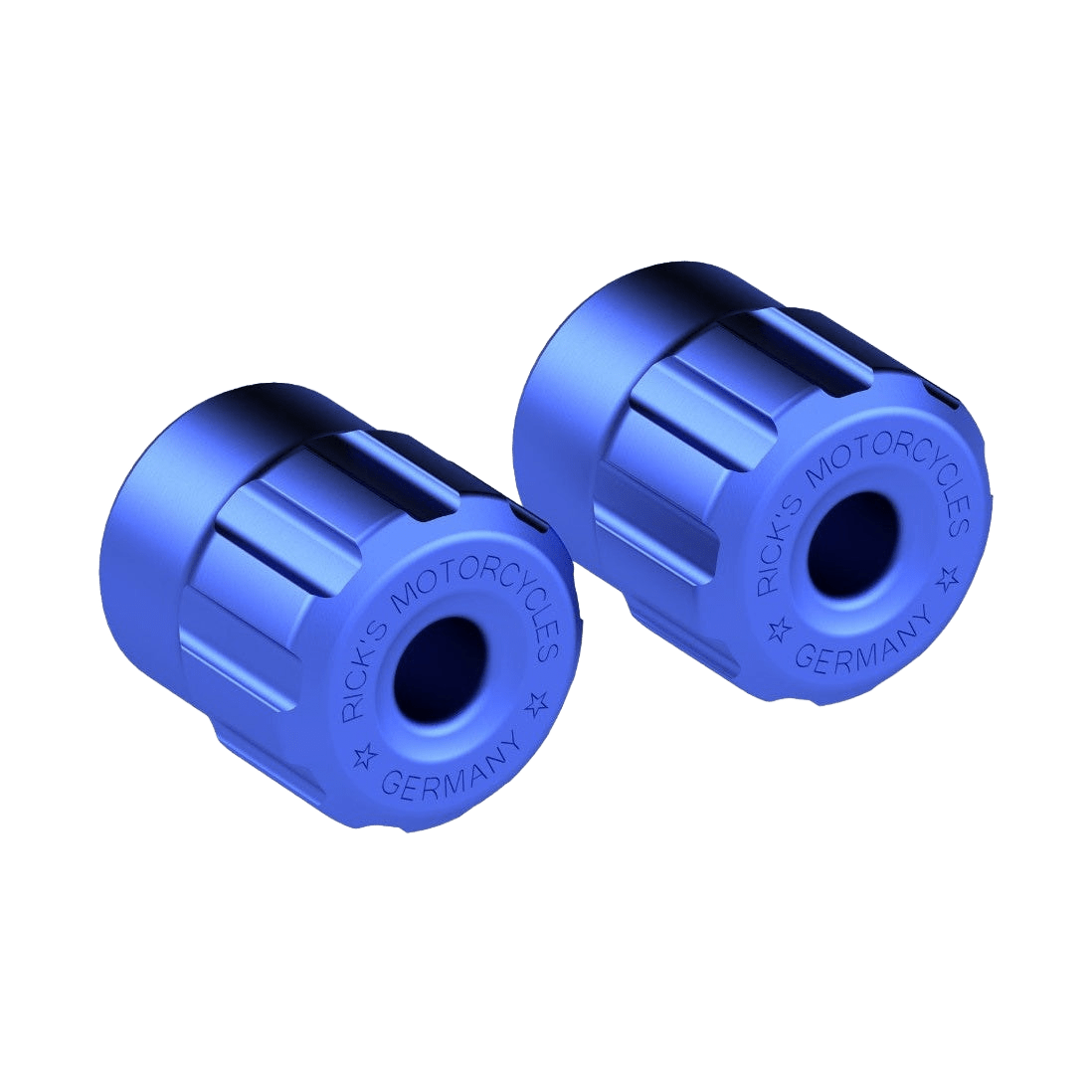 Rick's Clubstyle Crash Bar End Caps Blue - Rick's Motorcycles USA - Custom Parts for Harley - Davidson