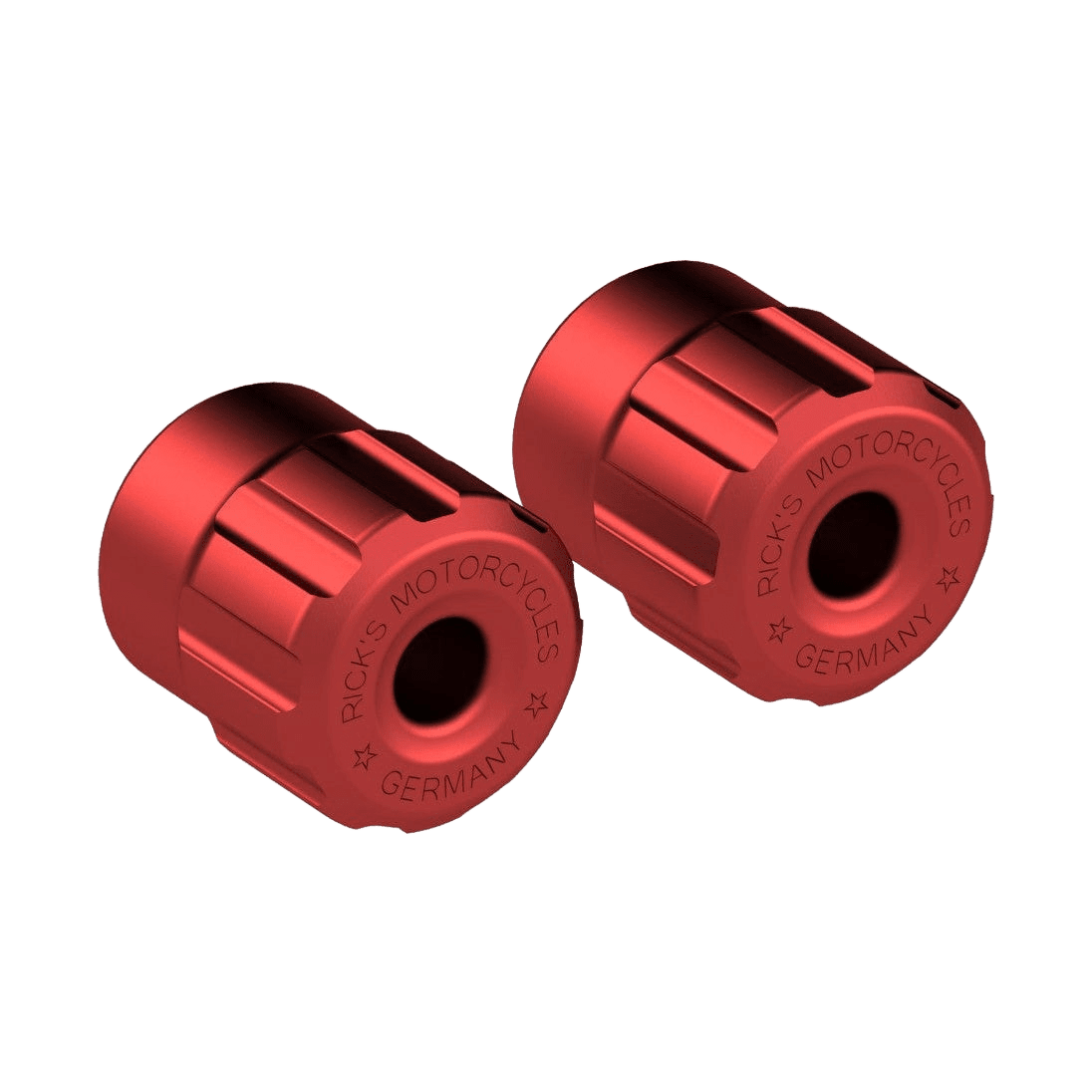 Ricks' Clubstyle Crash Bar End Caps Red