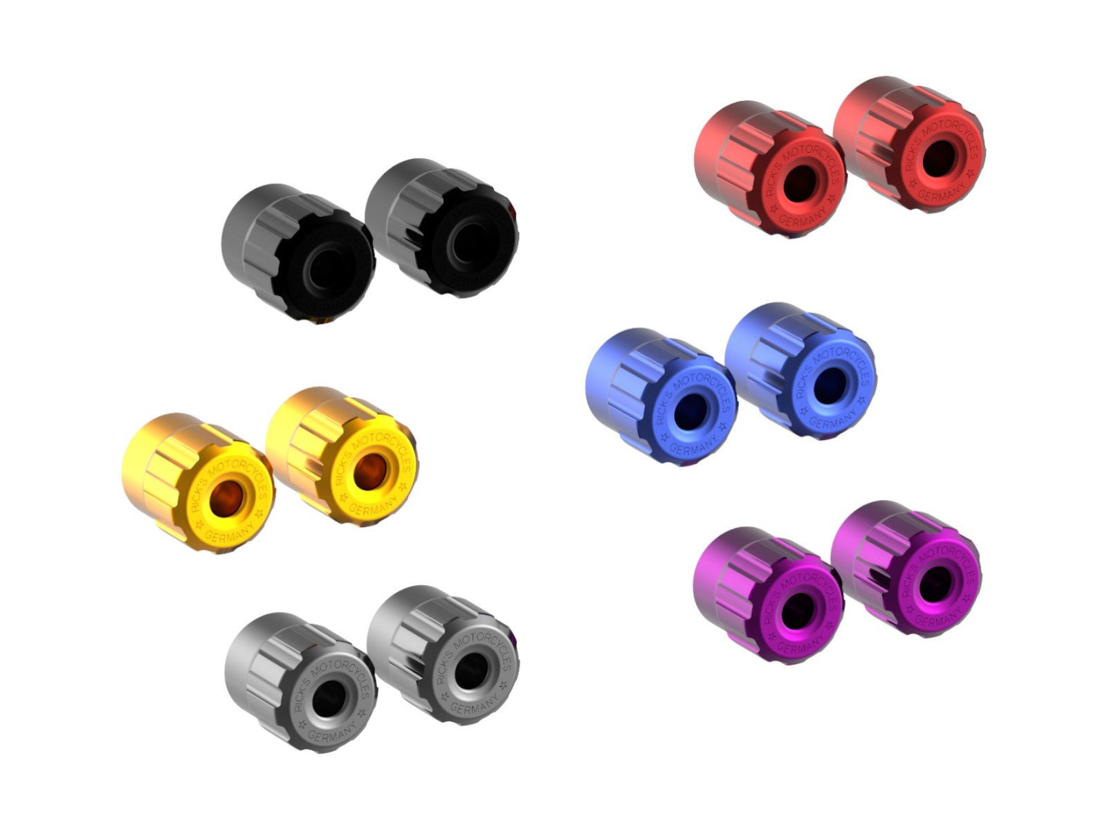 Ricks' Clubstyle Crash Bar End Caps Red