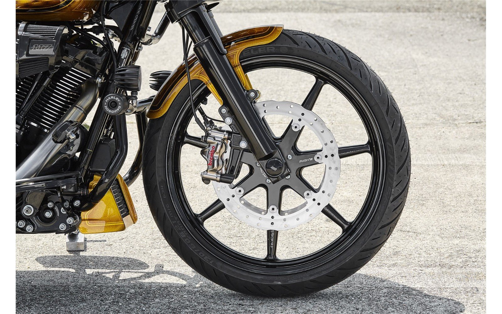Rick's Clubstyle Front Brake Radial Caliper Adapters Set 300mm/292mm - 07-up
