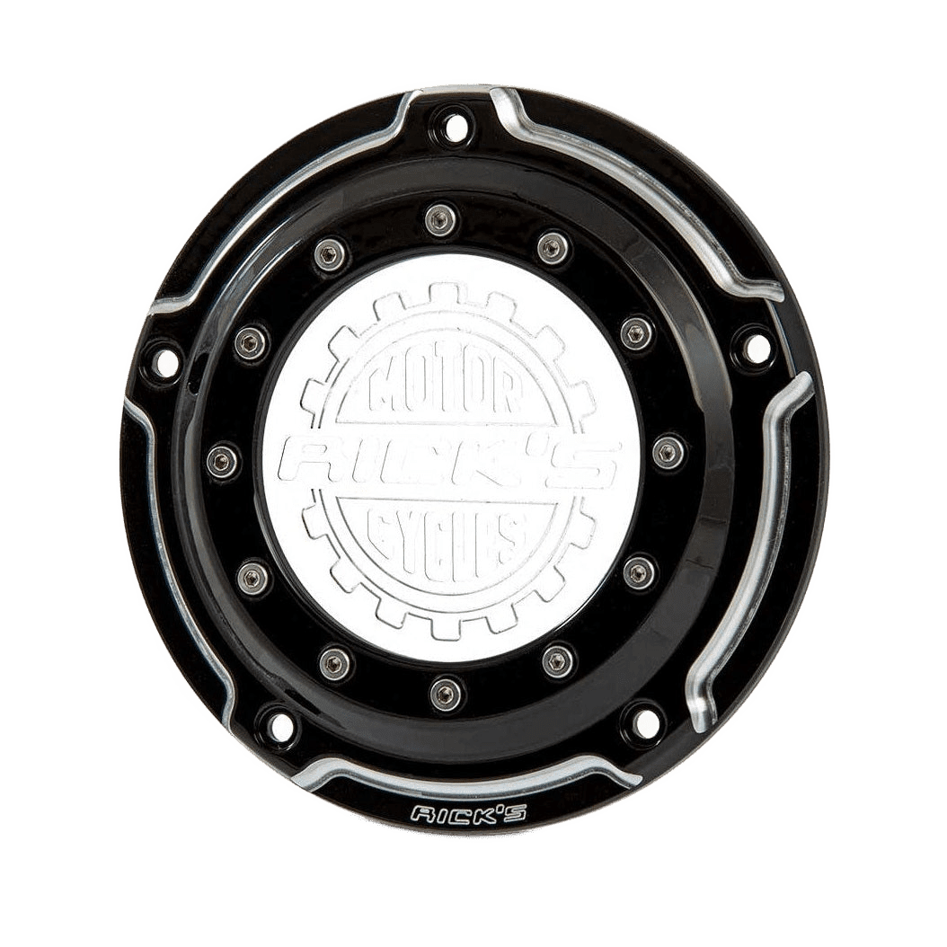 Rick's Derby Cover "Bullauge" Bi-Color With Logo - Softail 19-up