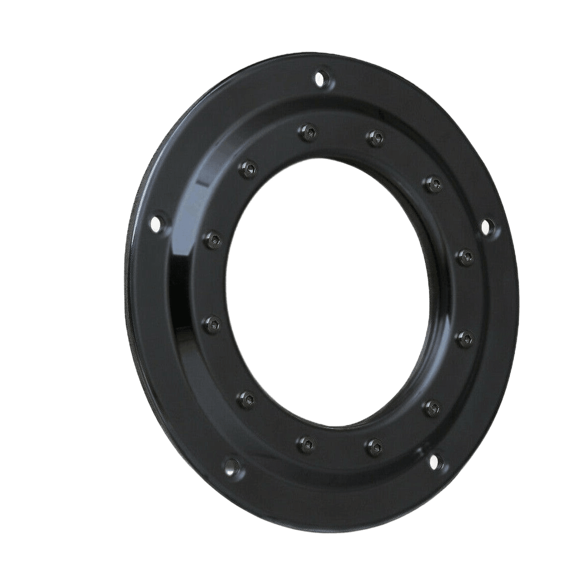 Rick's Derby Cover "Bullauge" Gloss Black - Softail 07-up