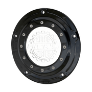 Rick's Derby Cover "Bullauge" Gloss Black With Logo - Softail 19-up
