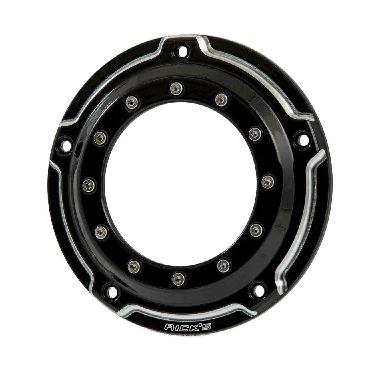 Rick's Derby Cover "Bullauge" Matte Black - Softail 19-up