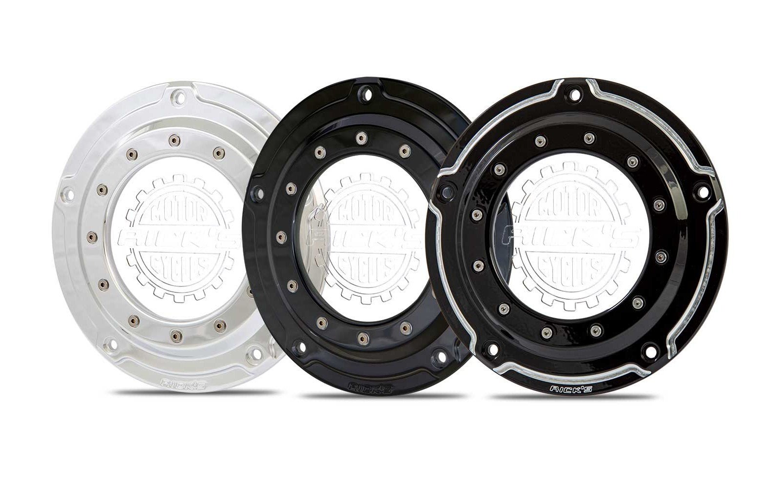 Rick's Derby Cover "Bullauge" Matte Black With Logo - Softail 19 - up - Rick's Motorcycles USA - Custom Parts for Harley - Davidson