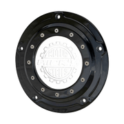 Rick's Derby Cover "Bullauge" Matte Black With Logo - Softail 19 - up - Rick's Motorcycles USA - Custom Parts for Harley - Davidson