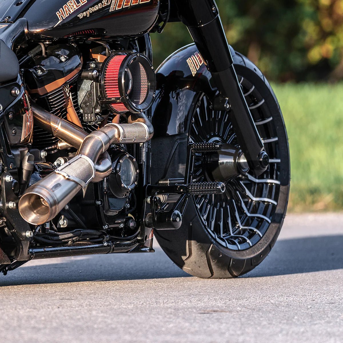 Rick's Forward Controls "AK4.7" +4in Black - Softail 18-up