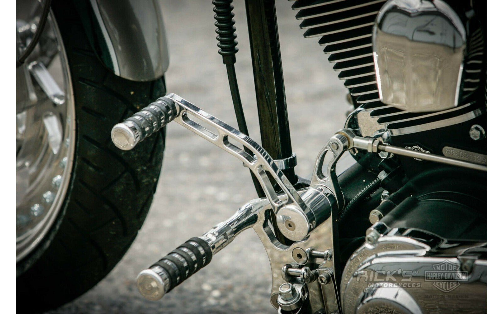 Rick's Forward Controls "O-ring" +4in Polished - Softail 07-17
