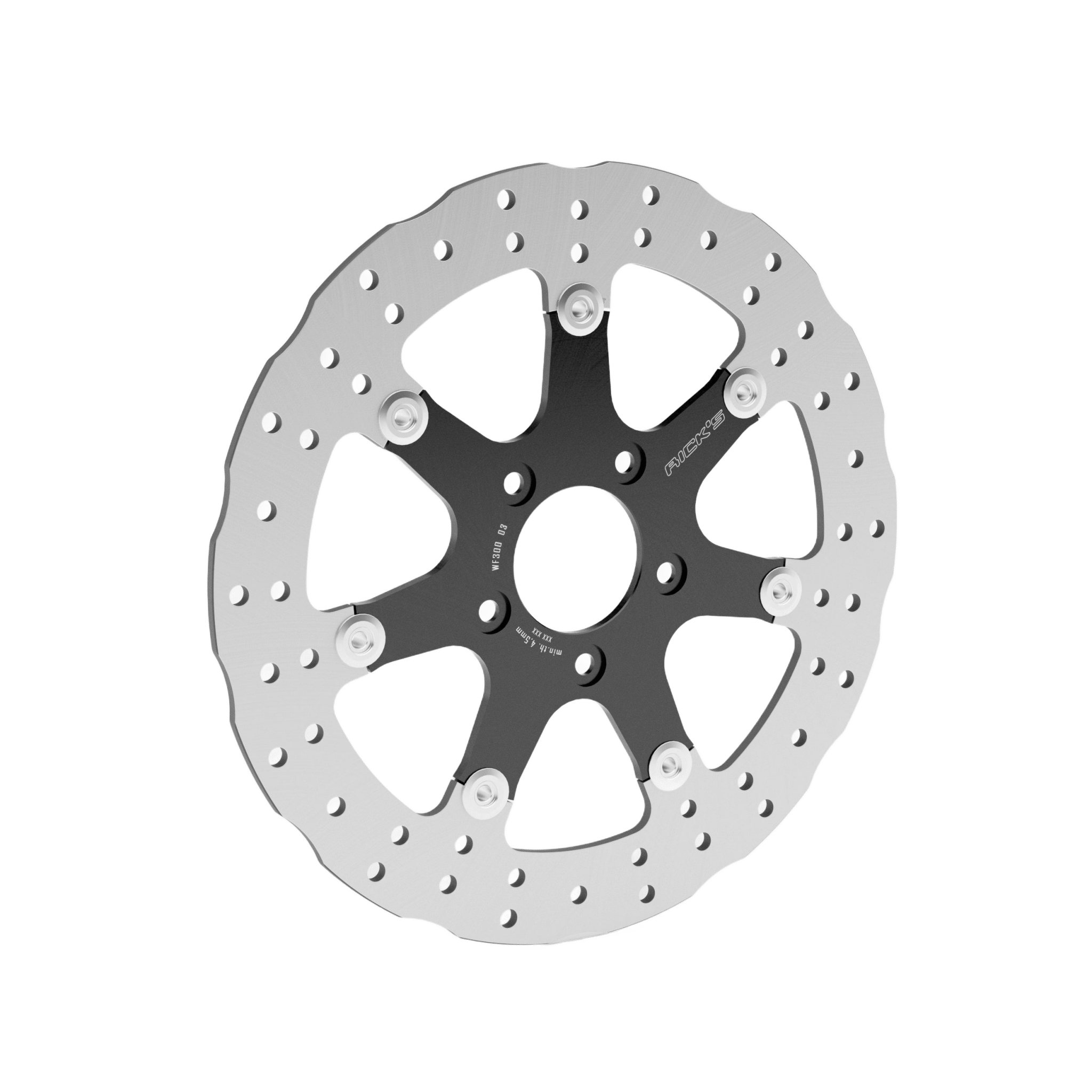 Rick's Front 13"/330mm Wave "Seven Sins" Brake Rotor - Rick's Motorcycles USA - Custom Parts for Harley - Davidson