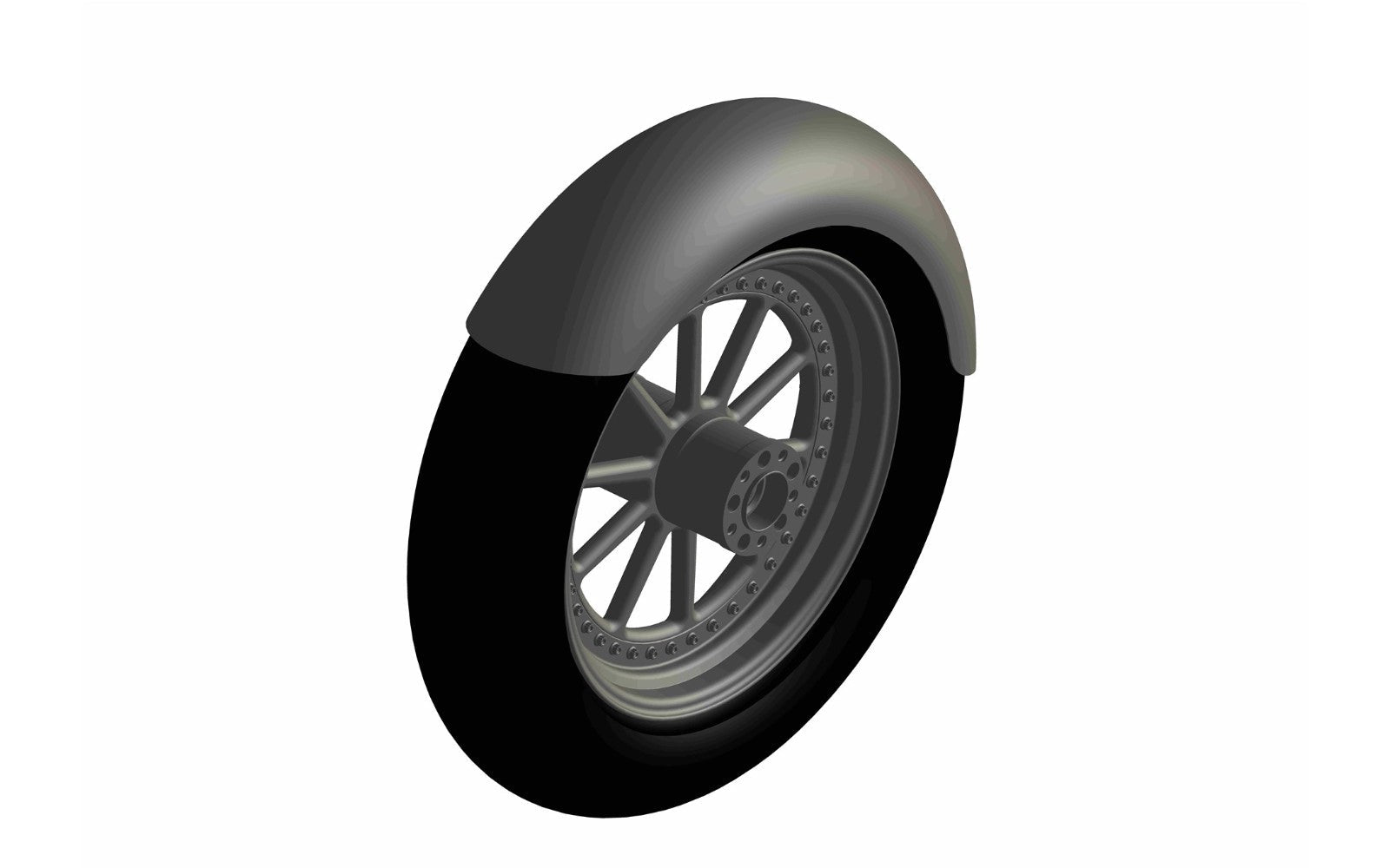 Rick's Front Fender Blank "Bobber" 150/80 - R16 - Softail / Sportster / Dyna - Rick's Motorcycles USA - Custom Parts for Harley - Davidson