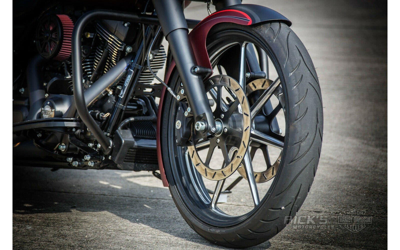 Rick's Front Fender Spacer Kit Black - Touring 14 - up - Rick's Motorcycles USA - Custom Parts for Harley - Davidson