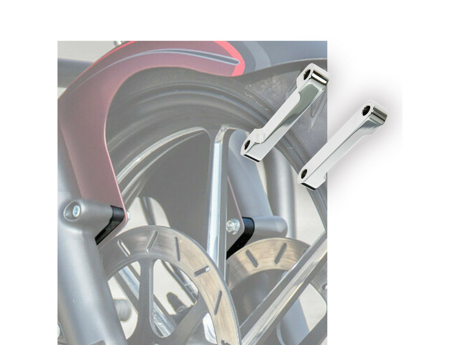 Rick's 21" Front Fender Spacer Kit Polished - Touring 14-up