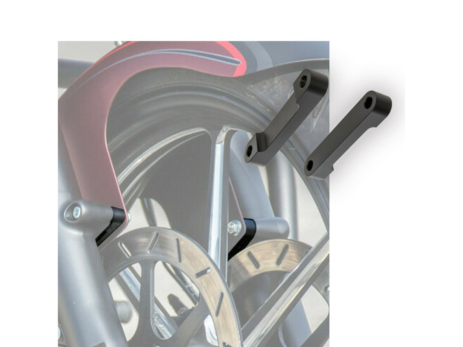 Rick's Front Fender Spacer Kit Black - Touring 14-up