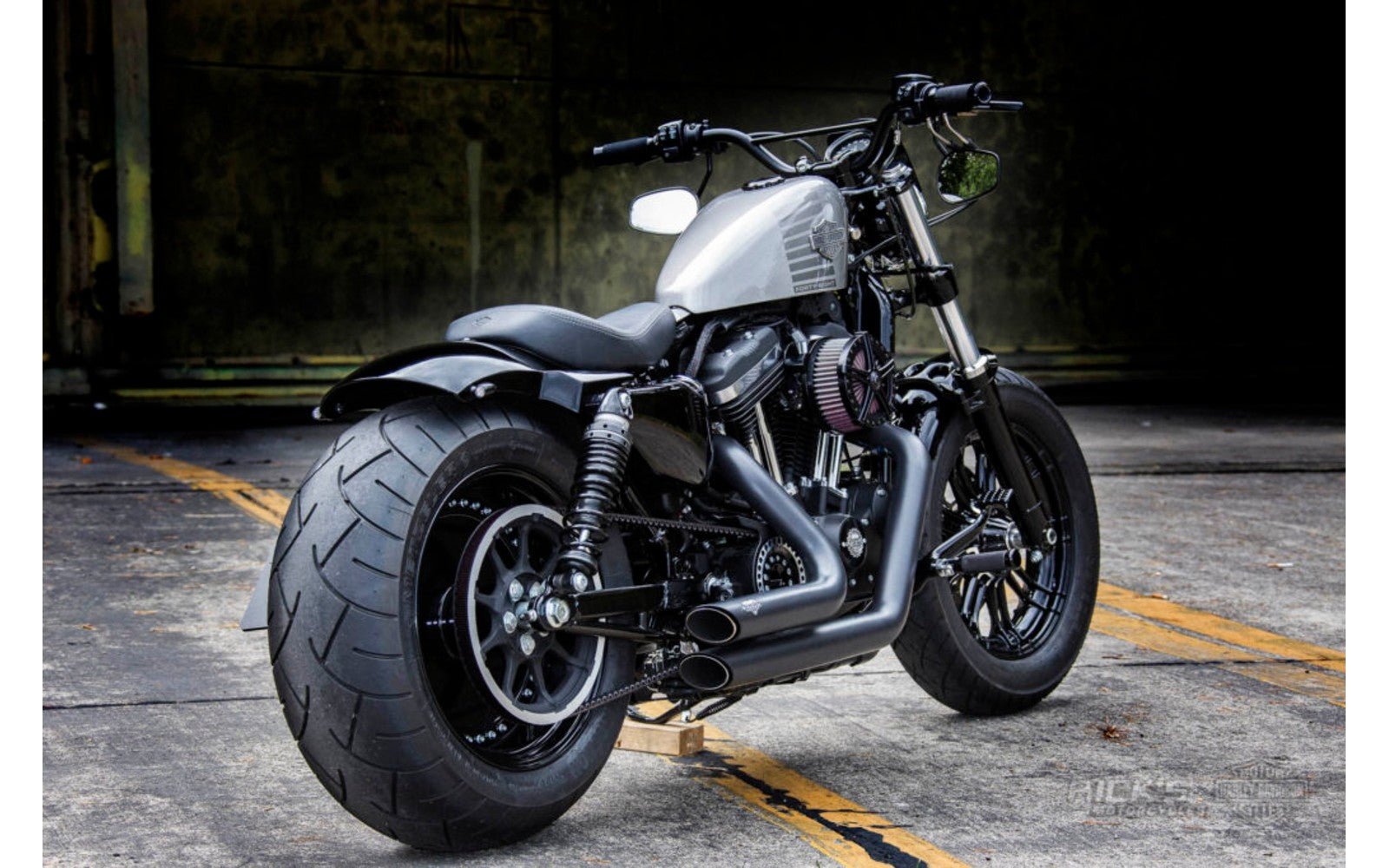 Rick's Offset Pulley Cover Aluminum - Sportster 09-up