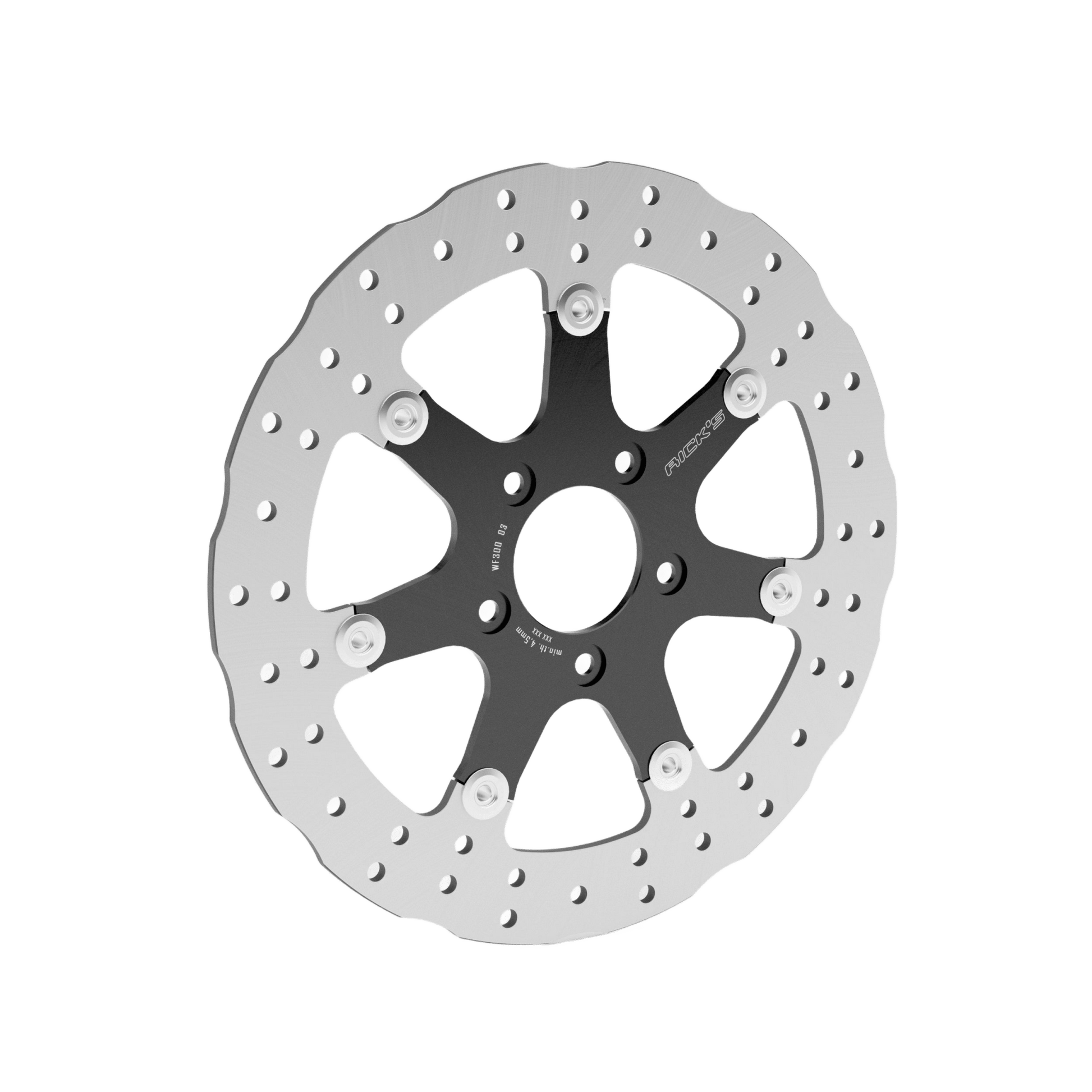 Rick's Rear 11.5"/292mm Wave "Seven Sins" Brake Rotor - Rick's Motorcycles USA - Custom Parts for Harley - Davidson