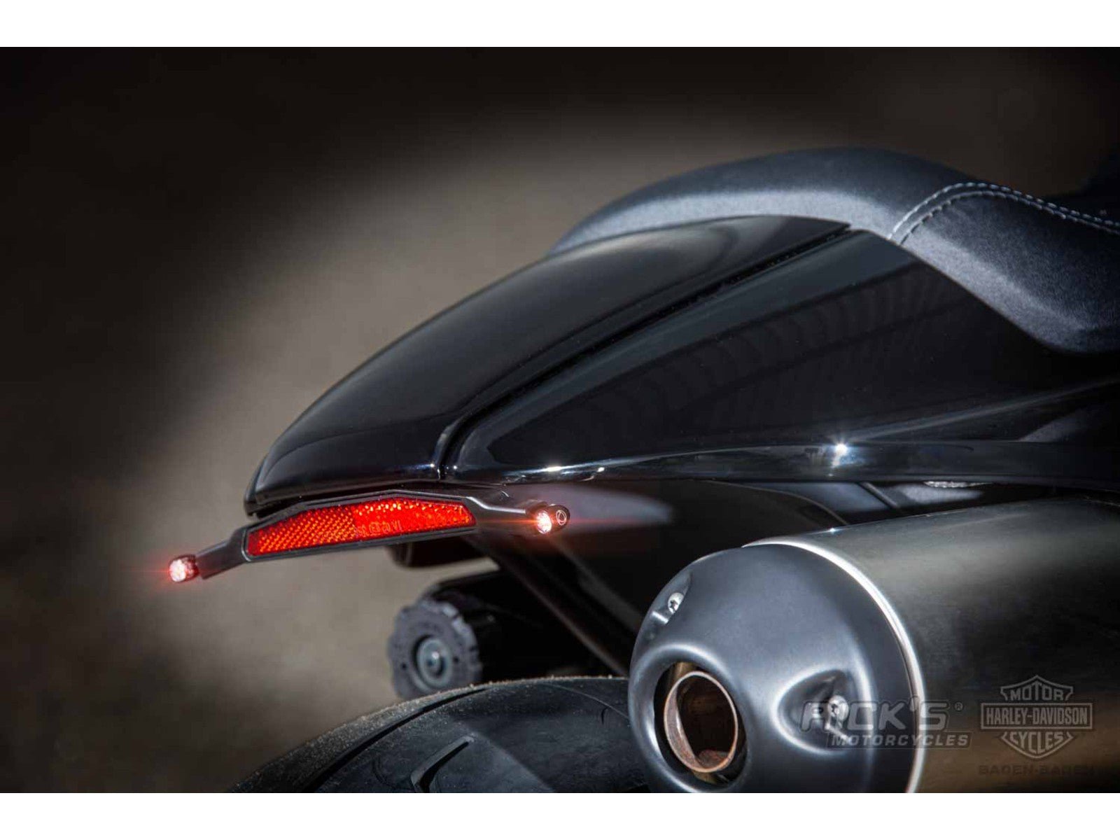 Rick's Rear Indicators Holder Kit with Atto 3-1 - Sportster S 21-up