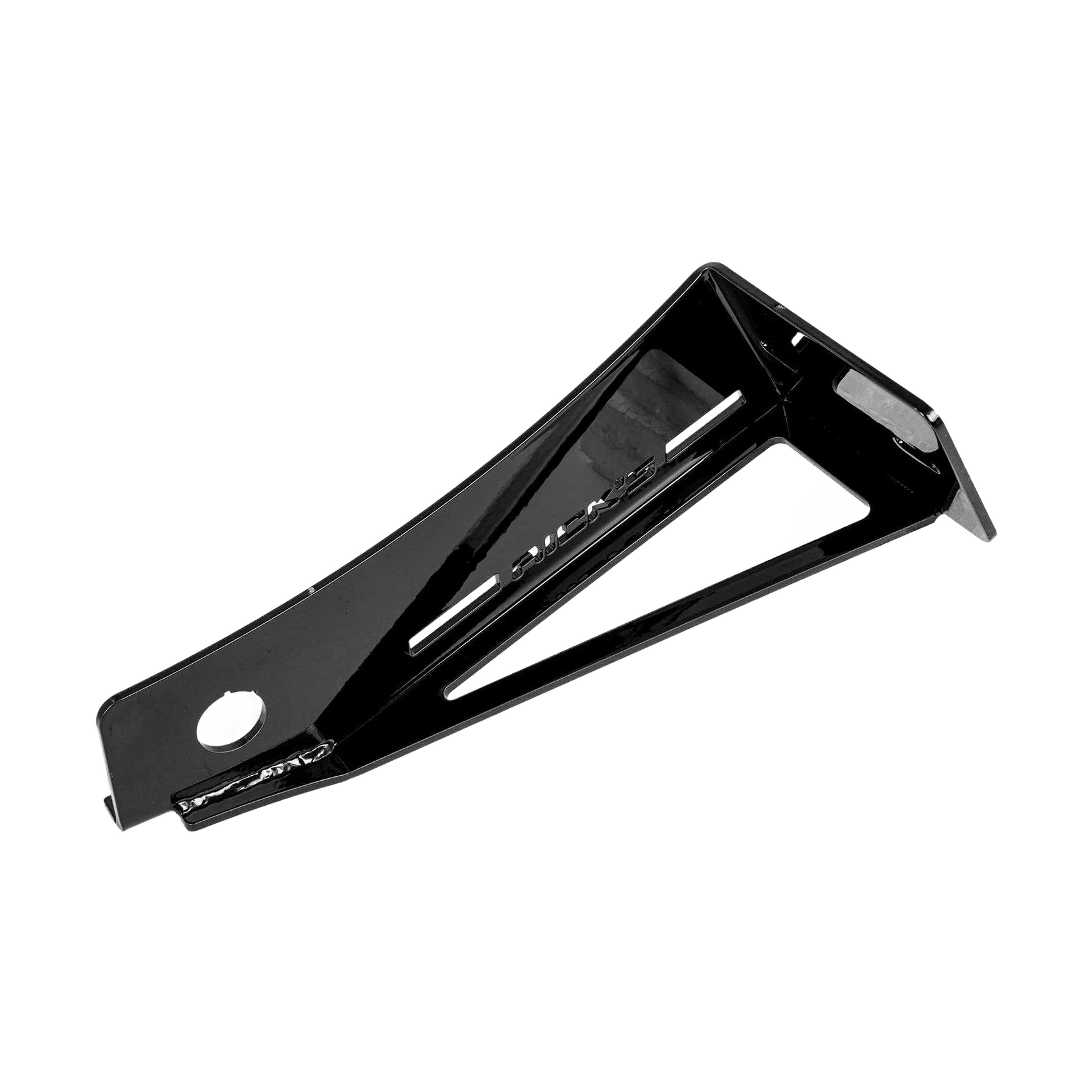 Rick's Side License Bracket Long / Gloss Black - Dyna 06-17