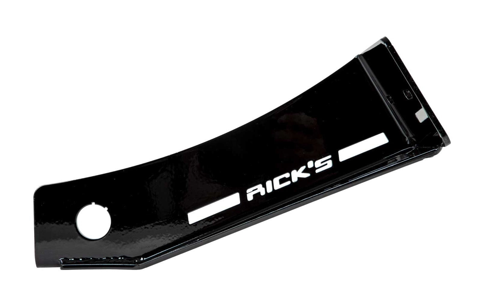 Rick's Side License Bracket Long / Gloss Black - Dyna 06-17