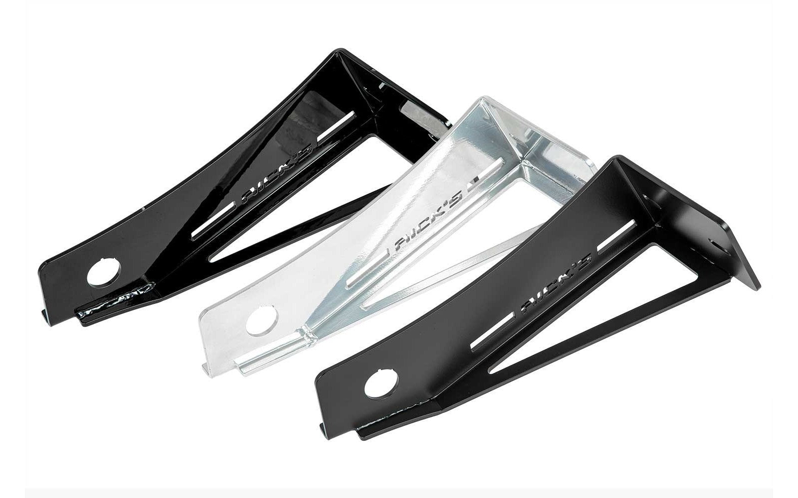 Rick's Side License Bracket Long / Gloss Black - Dyna 06-17