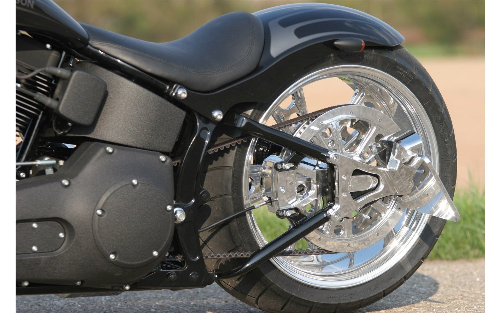 Rick's Side License Plate Bracket (for Rick's Swingarm) - Softail 00 - 17 - Rick's Motorcycles USA - Custom Parts for Harley - Davidson