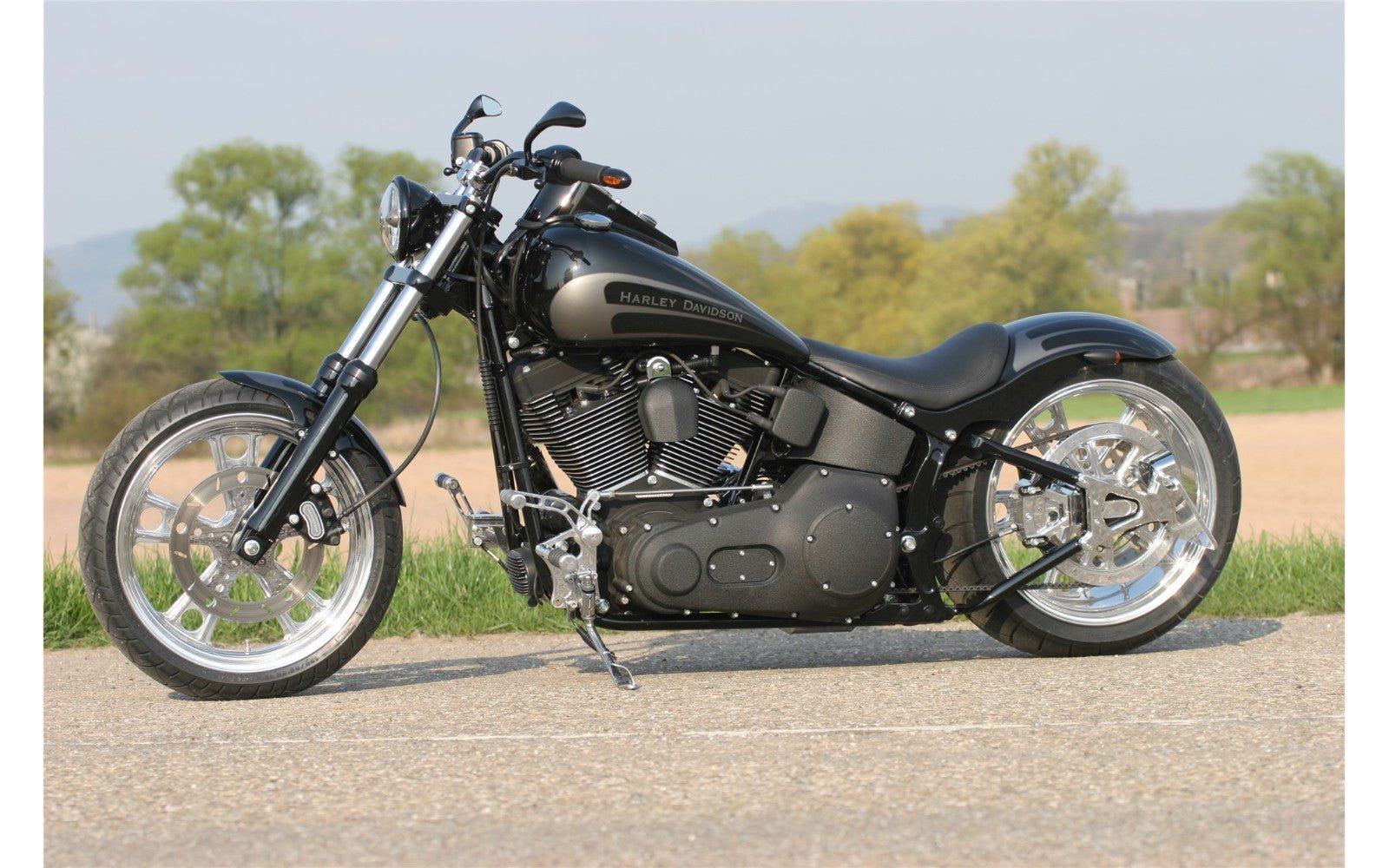 Rick's Side License Plate Bracket (for Rick's Swingarm) - Softail 00 - 17 - Rick's Motorcycles USA - Custom Parts for Harley - Davidson