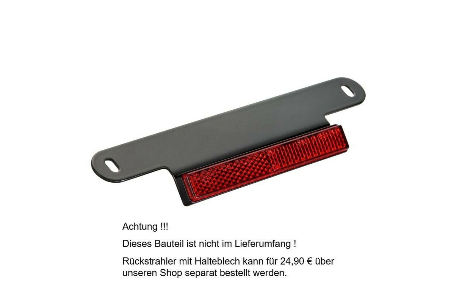 Rick's Side License Plate Bracket / Gloss Black - Softail 00-07