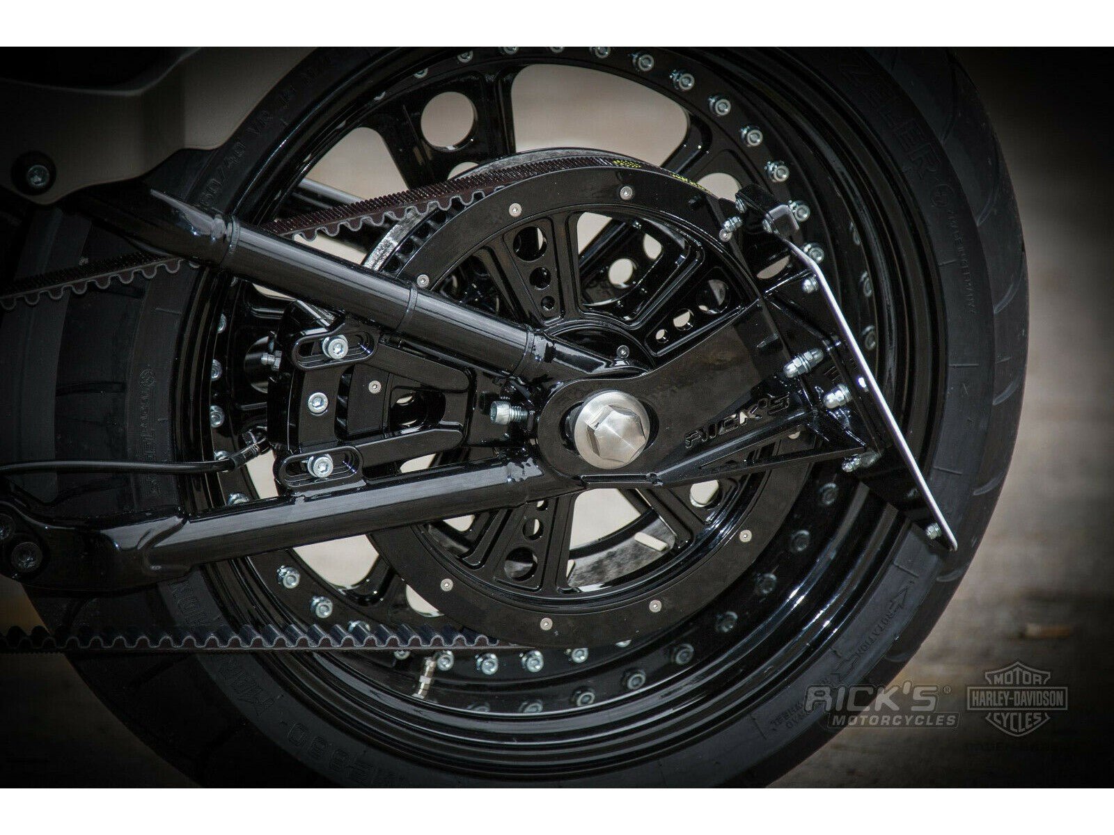 Rick's Side License Plate Bracket / Matte Black - Softail 18 - up - Rick's Motorcycles USA - Custom Parts for Harley - Davidson