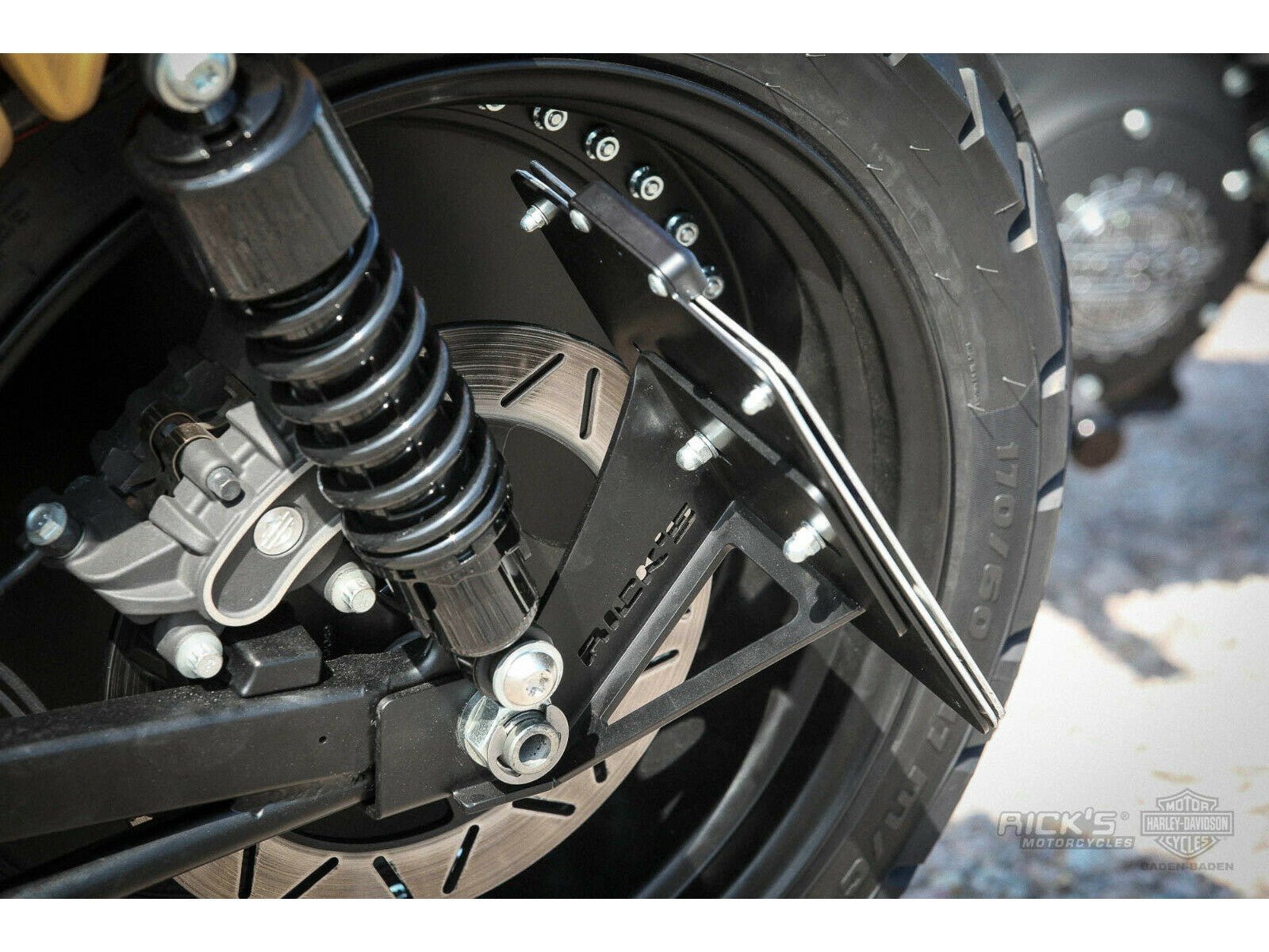 Rick's Side License Plate Bracket / Matte Black - Sportster 05 - 20 / Nightster 22 - up - Rick's Motorcycles USA - Custom Parts for Harley - Davidson